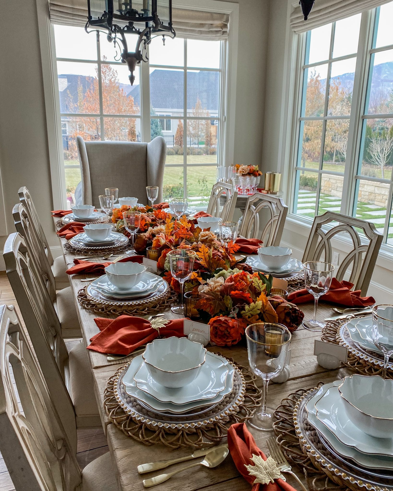 Beautiful Harvest Tablescape 