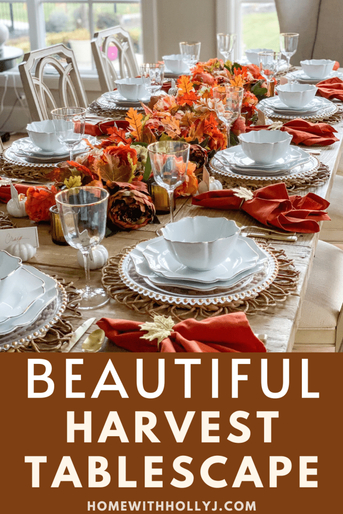 Sharing a beautiful harvest tablescape featuring the gorgeous Martha Stewart collection from Macy’s.