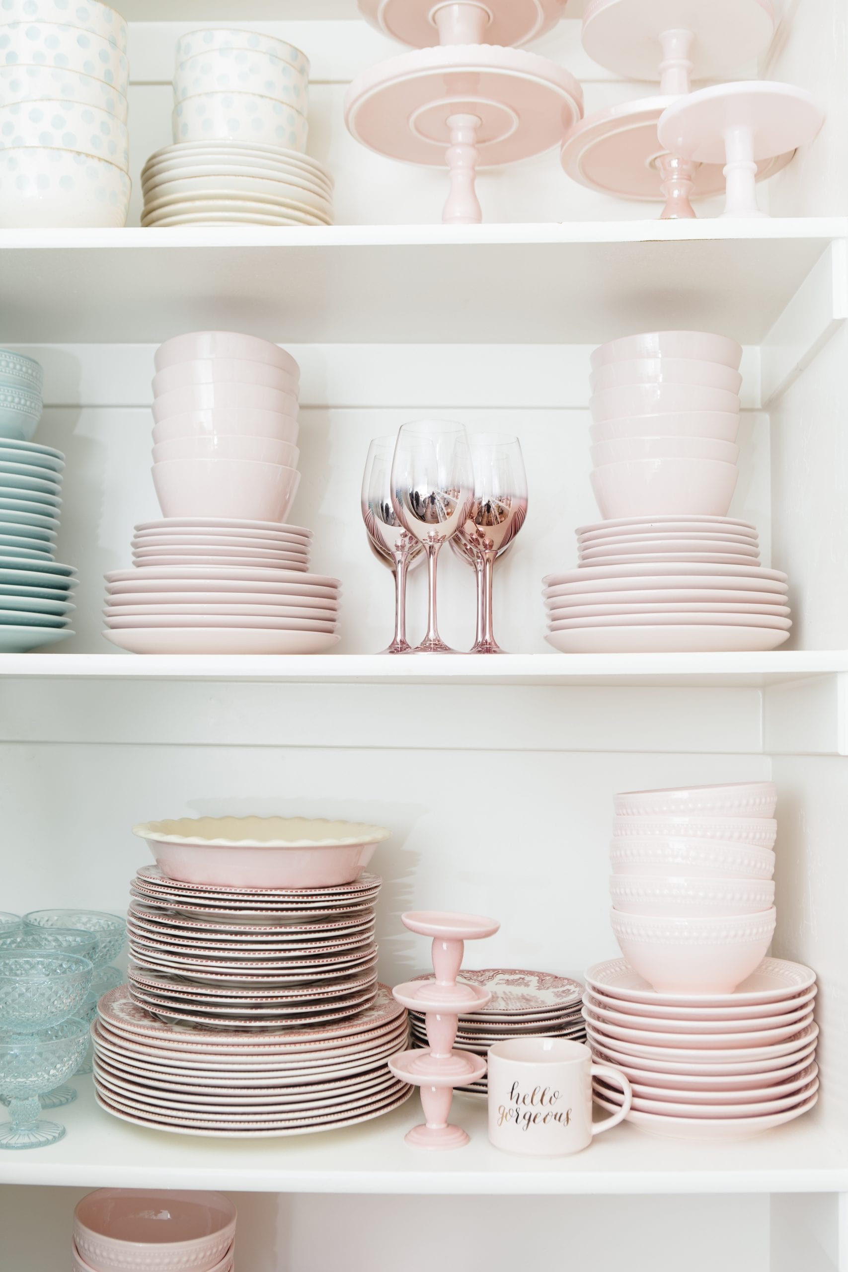 pink dishes