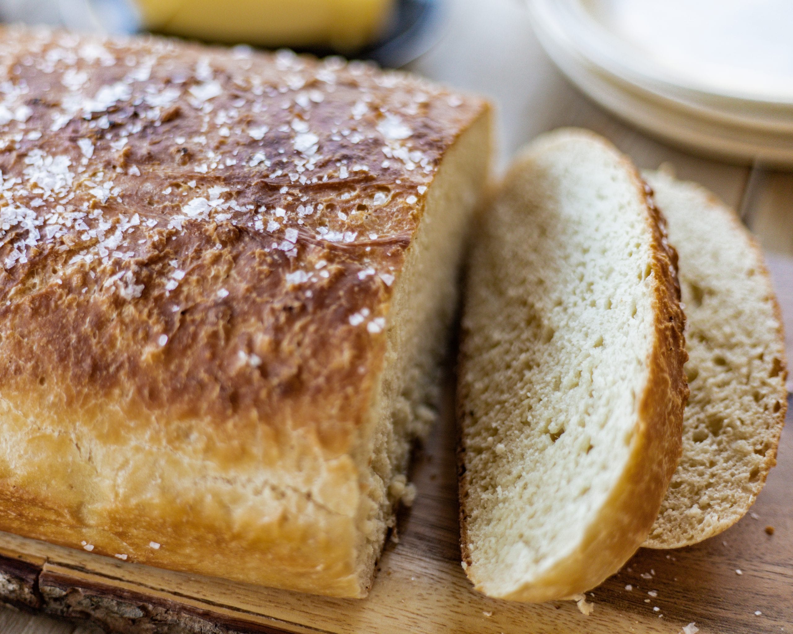 sliced homemade bread