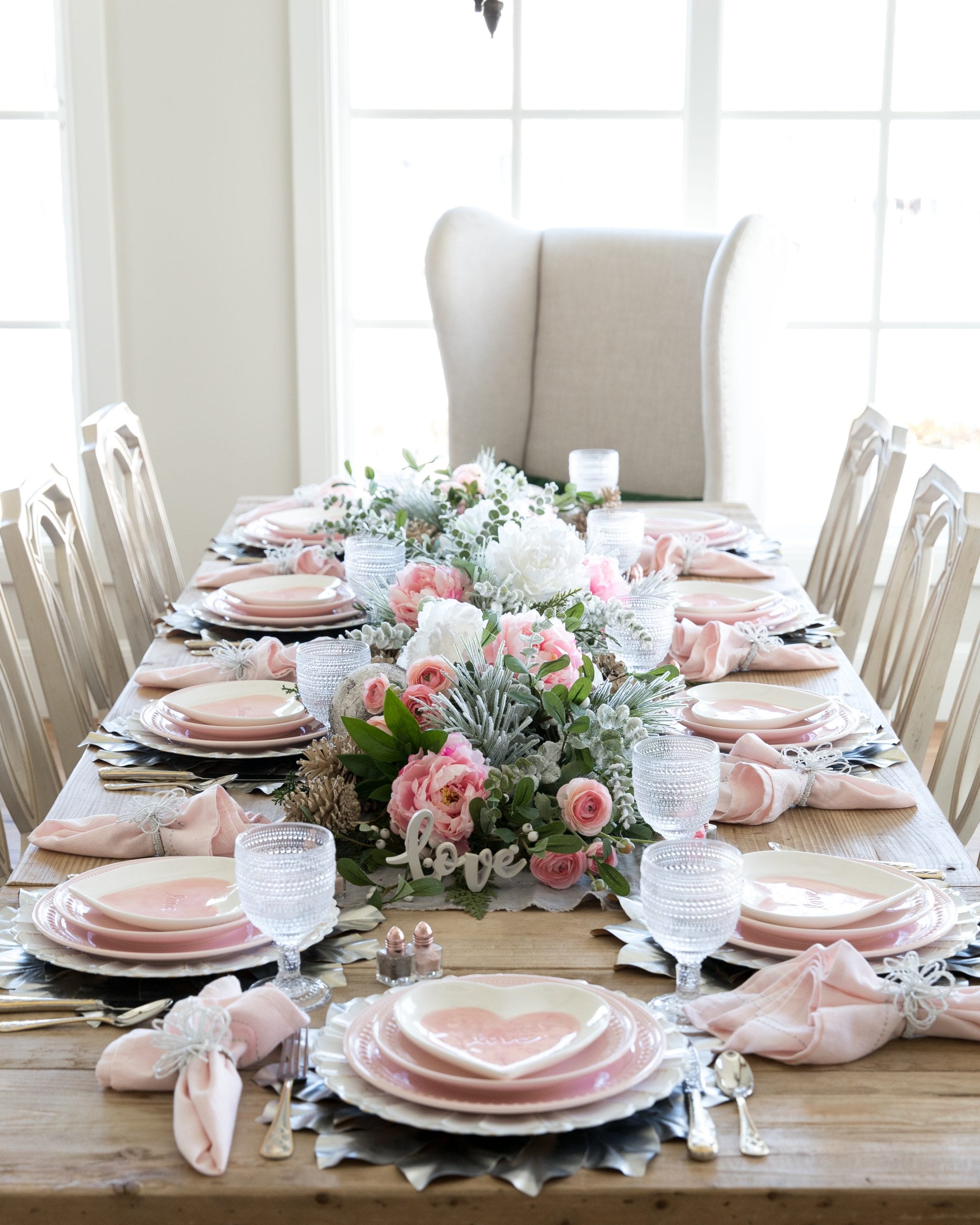 Beautiful Blue and Gold Winter Tablescape - Home With Holly J