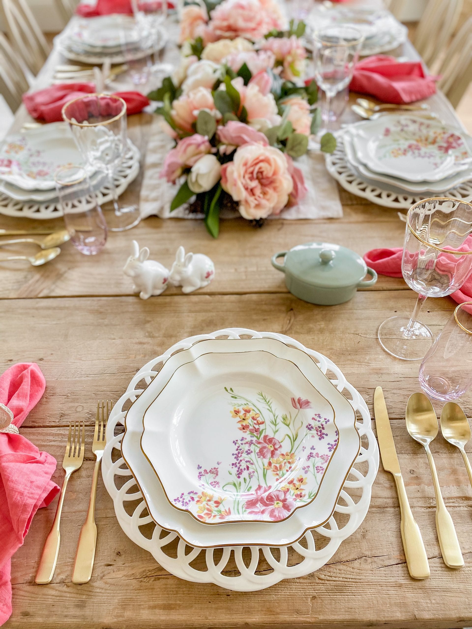 floral plates Martha Stewart Collection spring easter