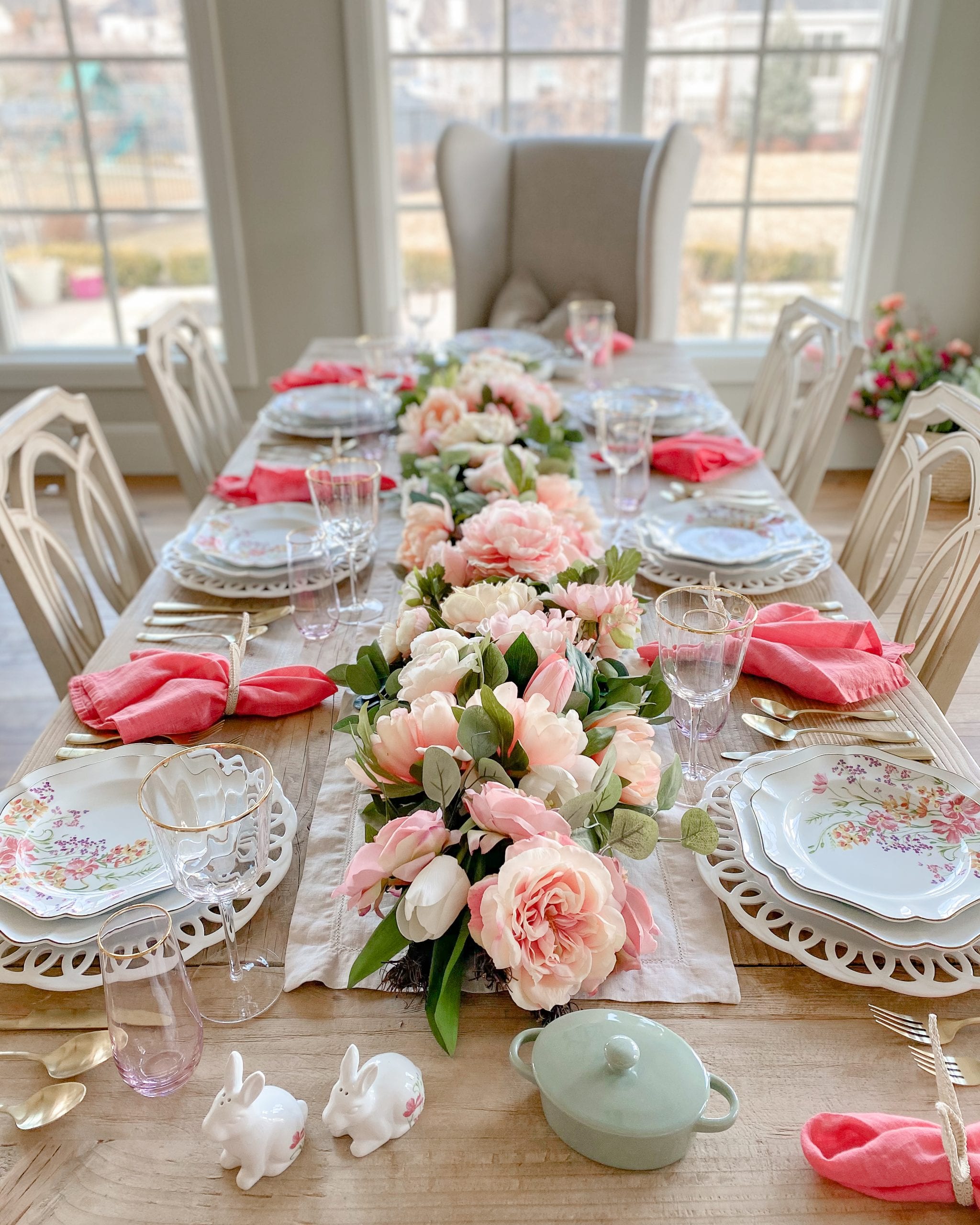 Martha Stewart tablescape for easter and spring