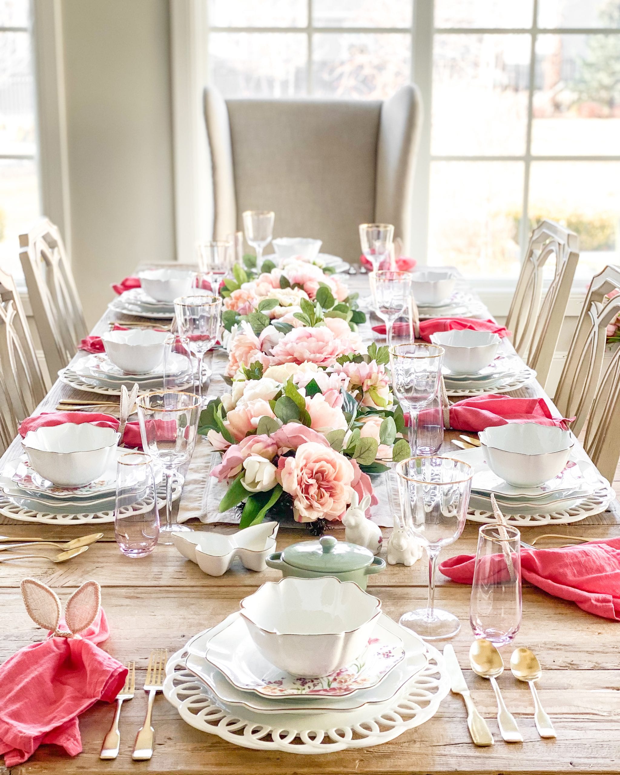 Martha Stewart spring easter tablescape