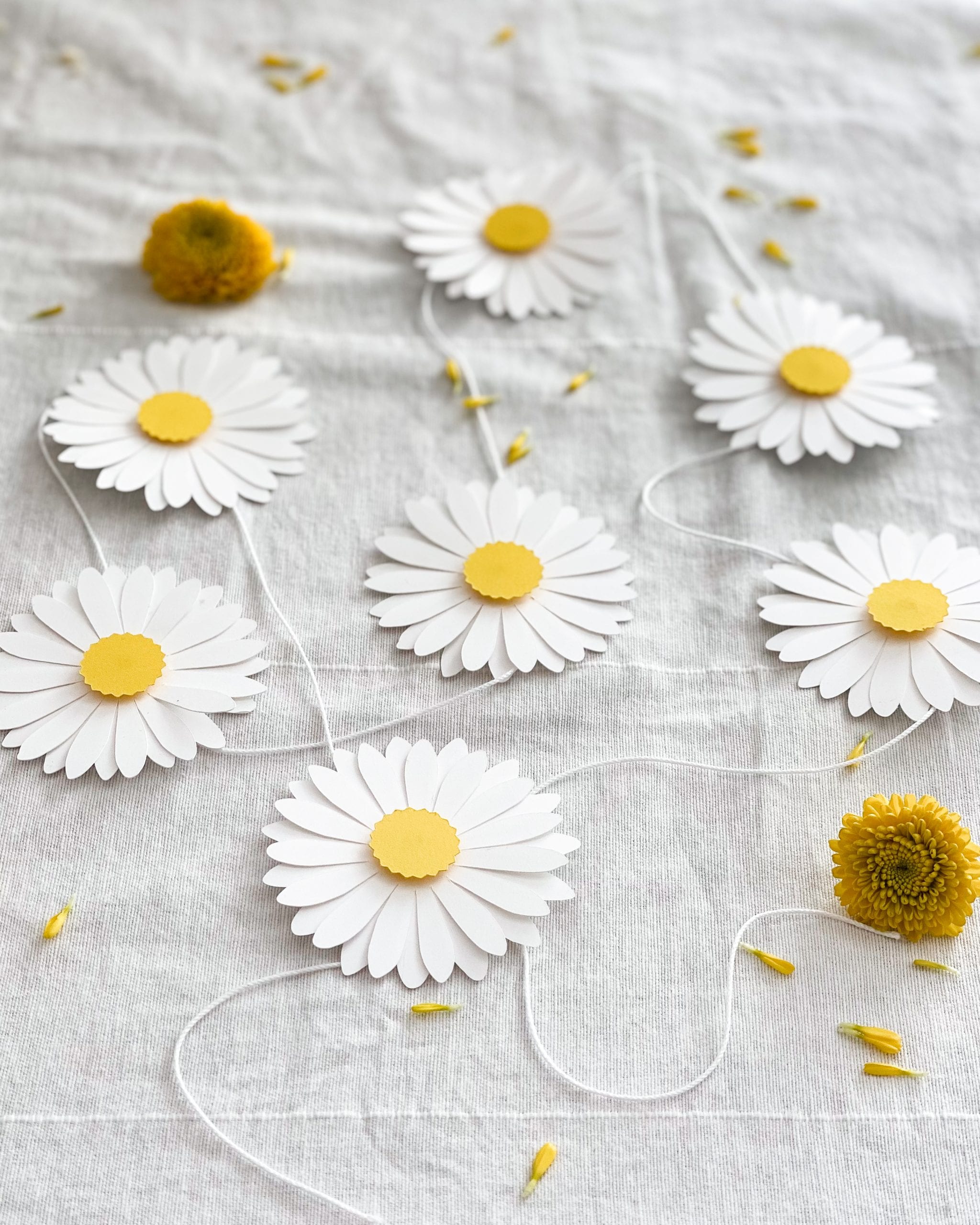 paper daisy flower decorations