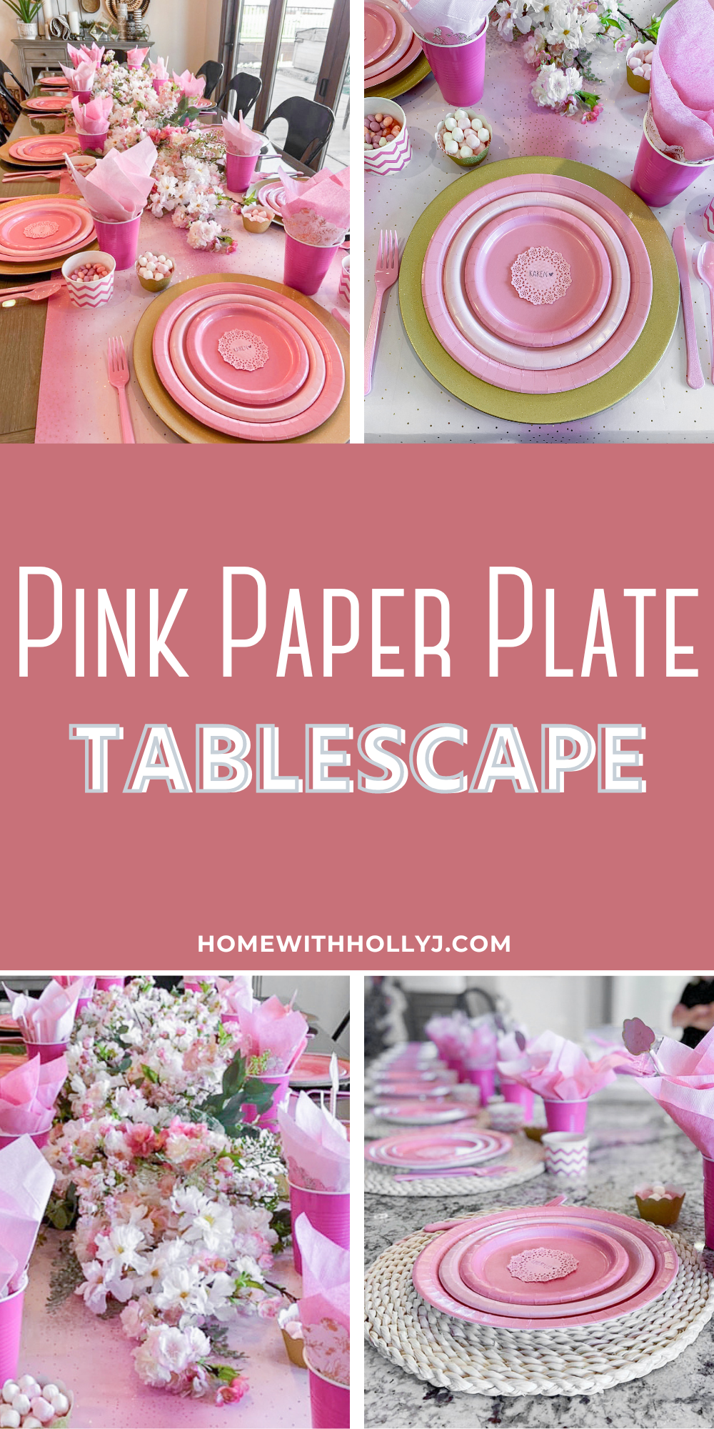 You don't need fancy china to set a beautiful table. Elevate our dining experience with a pink paper plate tablescape. Check it out now.