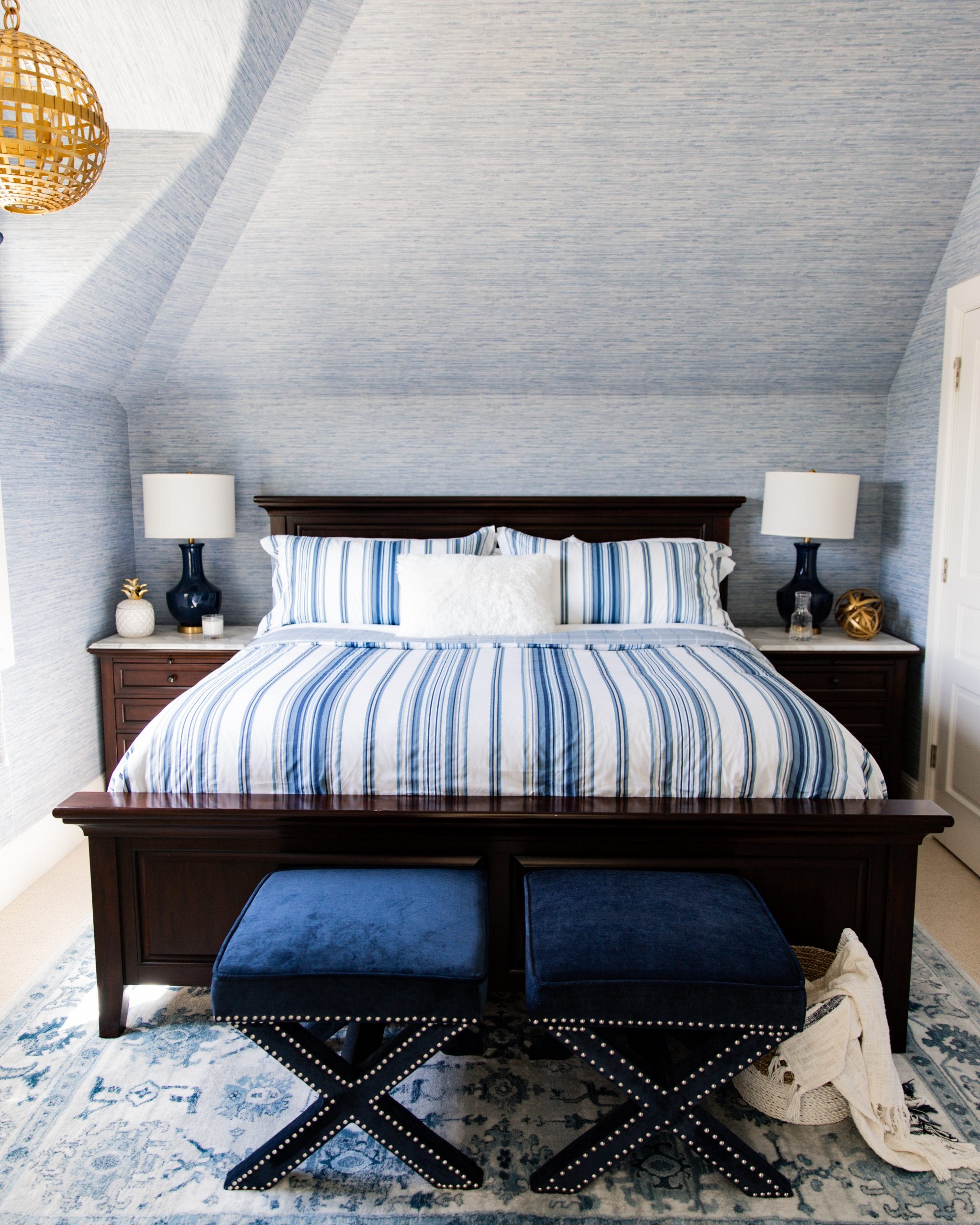 blue guest room