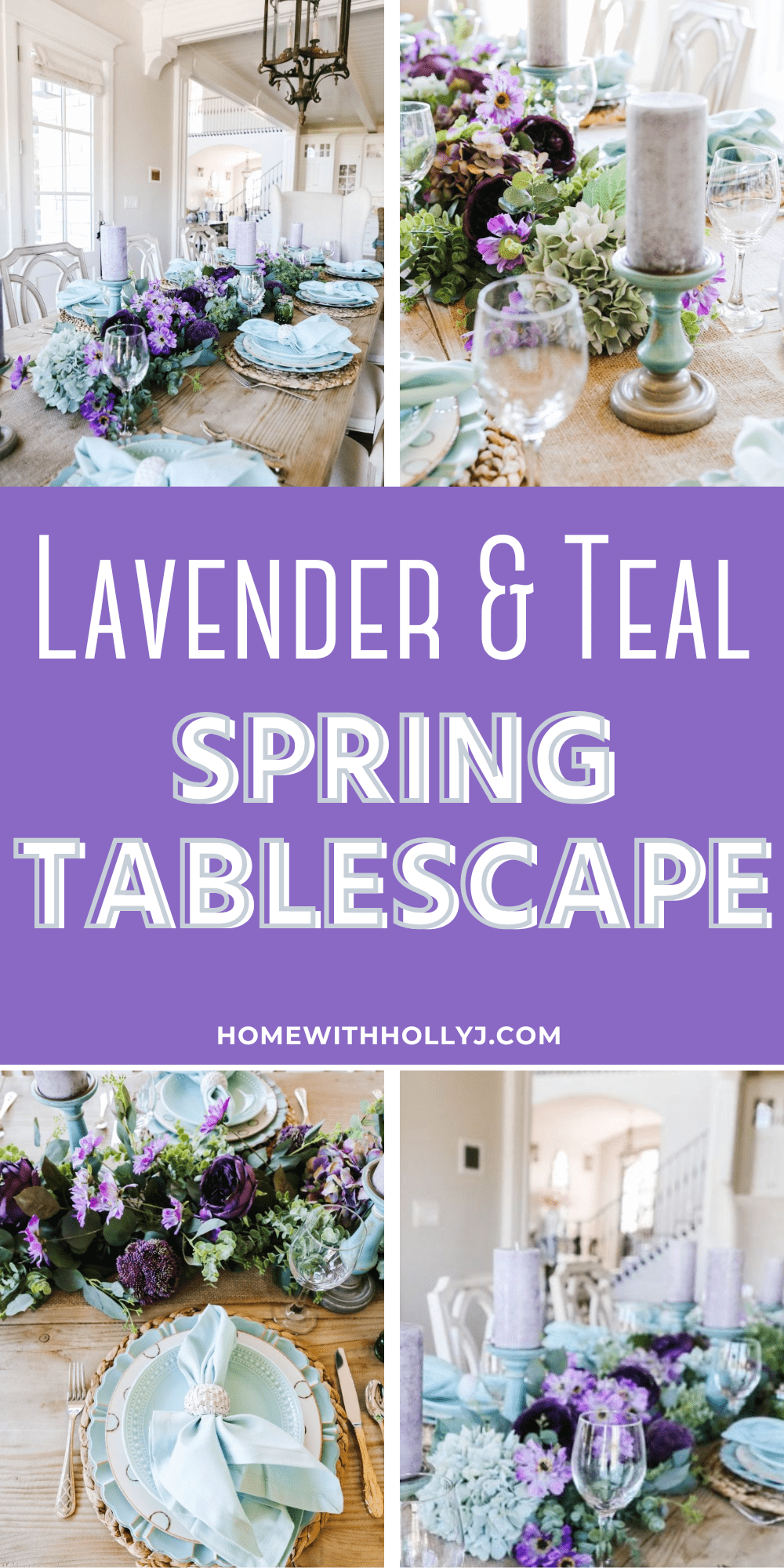 A pastel mix of teal and lavender that will bring you right into Easter and Spring. Sharing a spring tablescape you don't want to miss.
