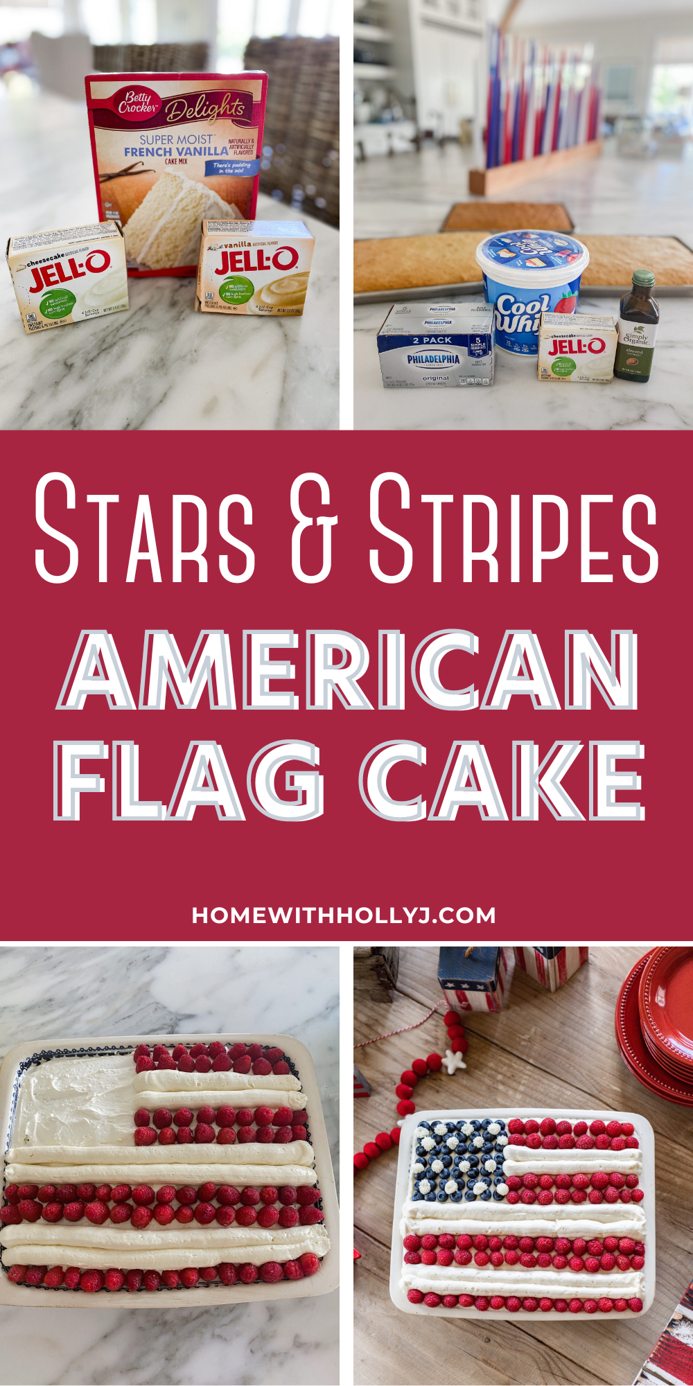 Sharing how I made this easy-to-decorate Stars and Stripes American Flag Cake recipe for any patriotic event. Learn more here.