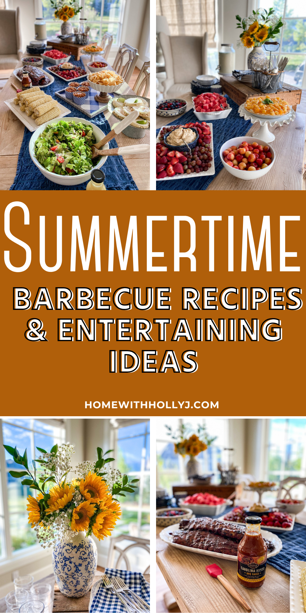 Sharing my all-time favorite summertime barbecue recipes including fresh peach pie and a beautiful tablescape for entertaining guests