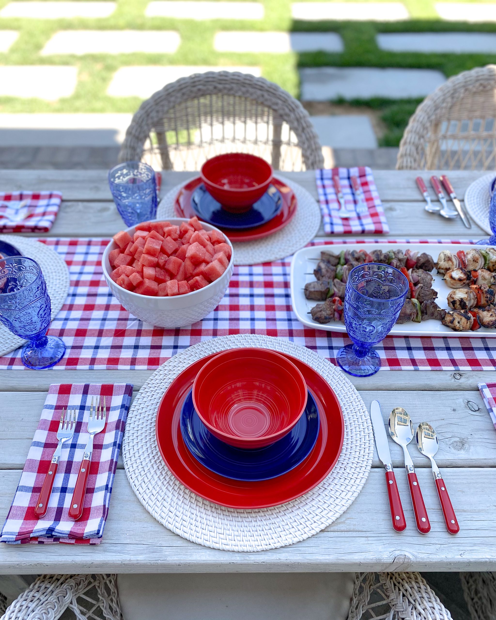 patriotic tablescape