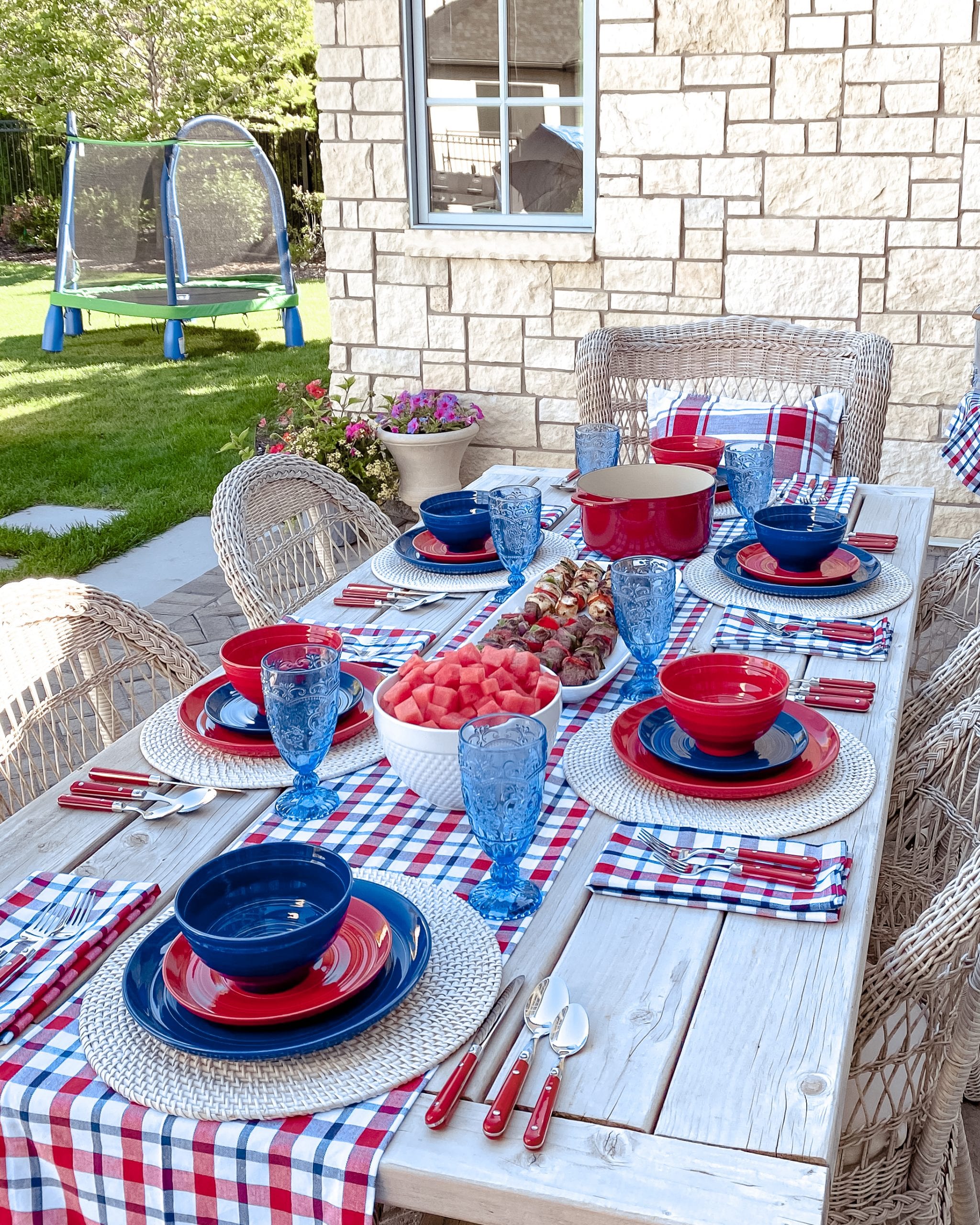 patriotic tablescape