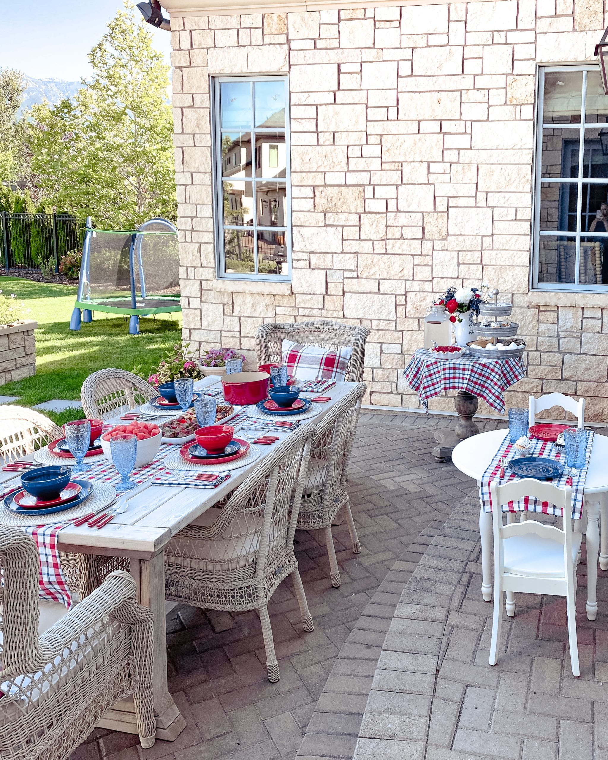 patriotic tablescape