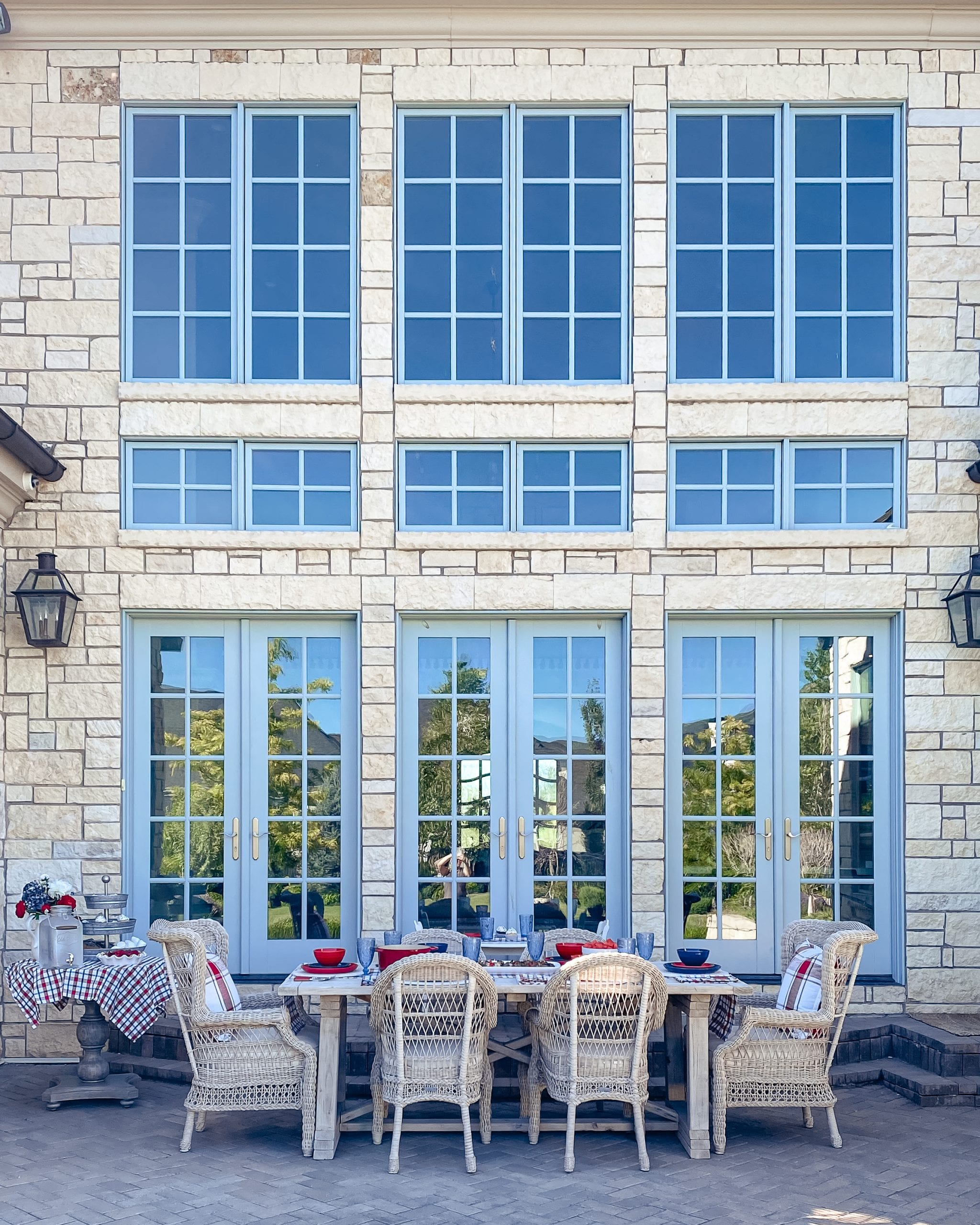 Fourth of July outdoor table