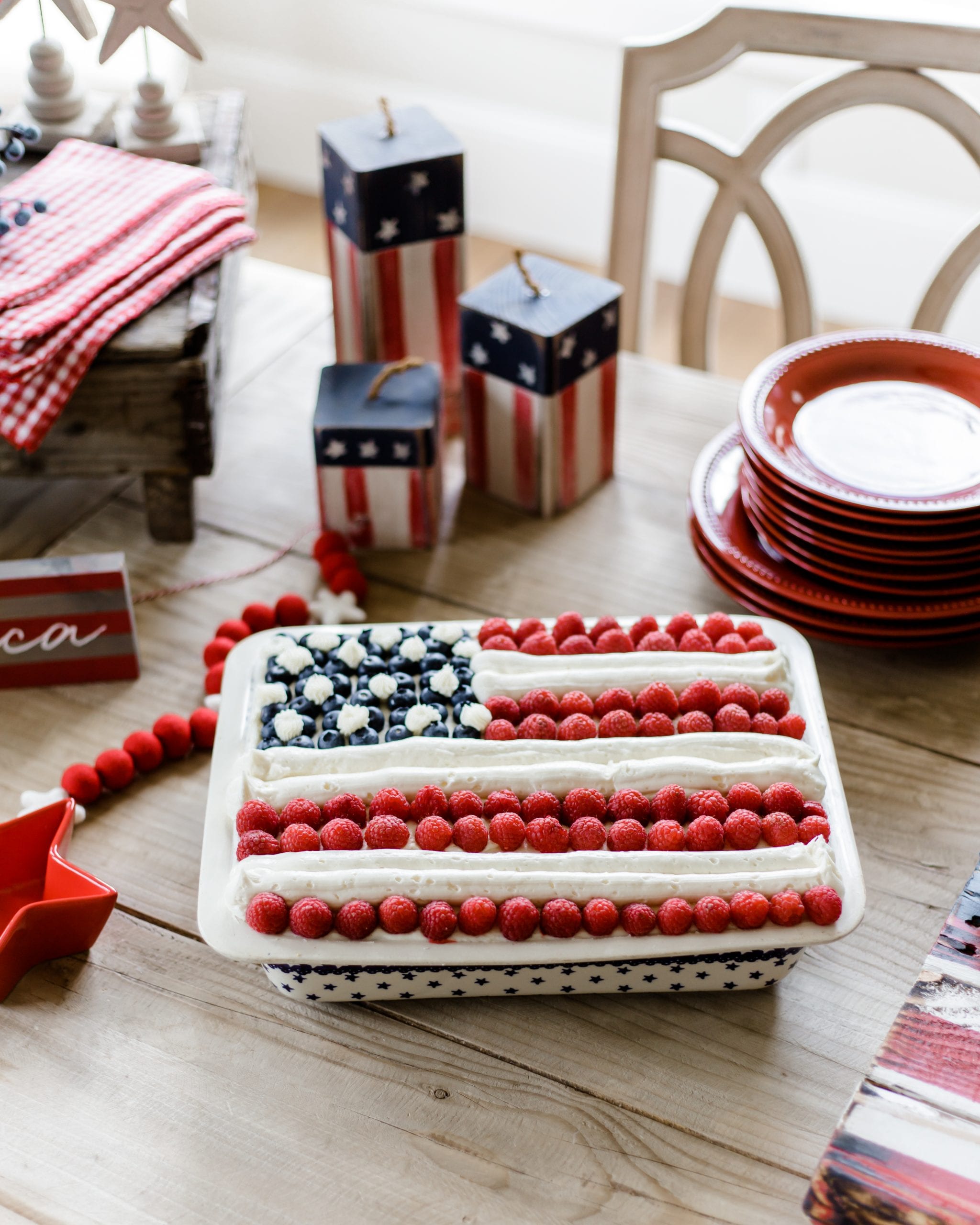 flag cake decorating