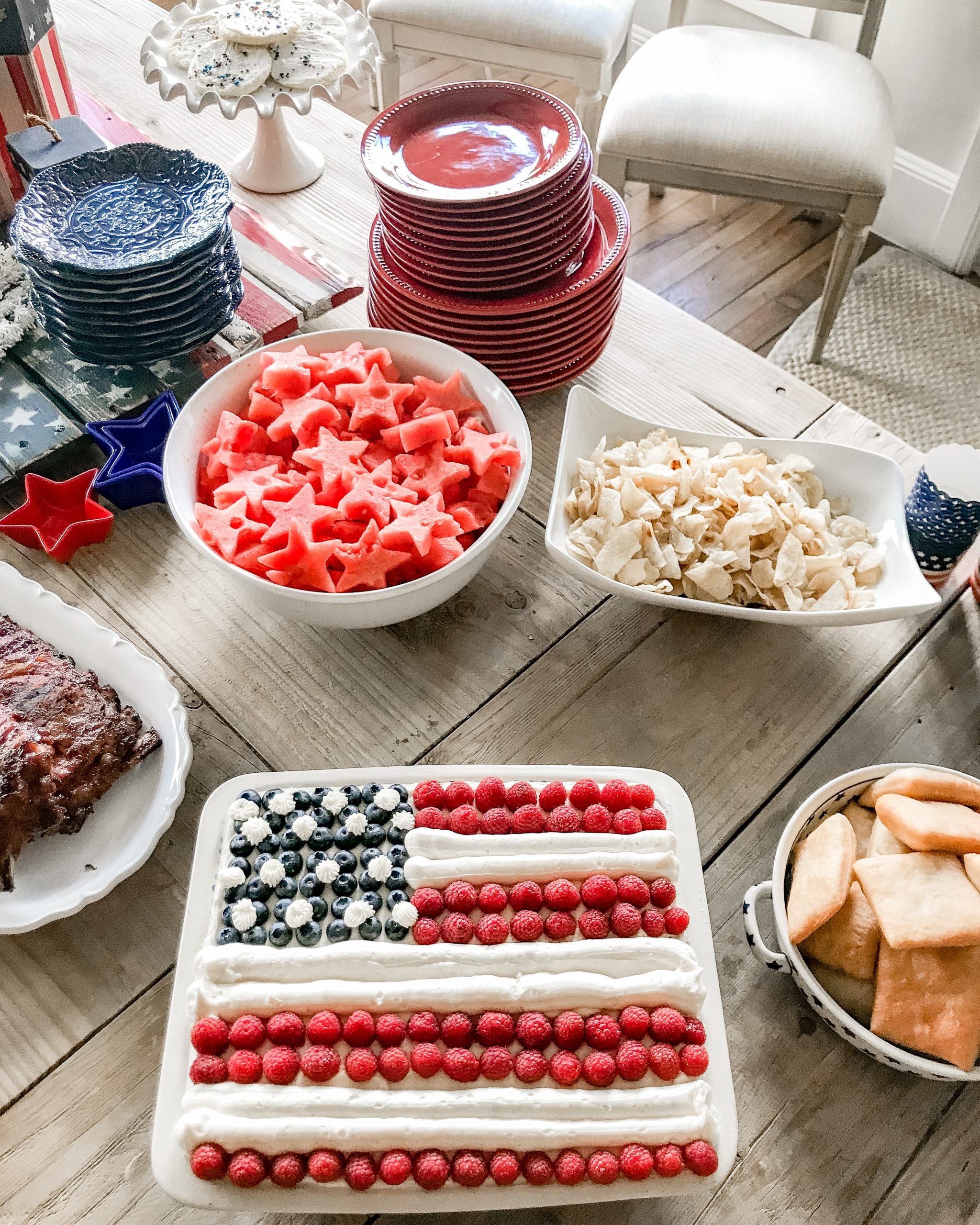 United States flag cake