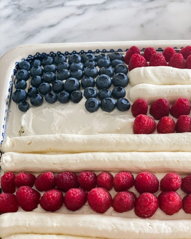 American Flag Cake Recipe | Patriotic Stars And Stripes Cake