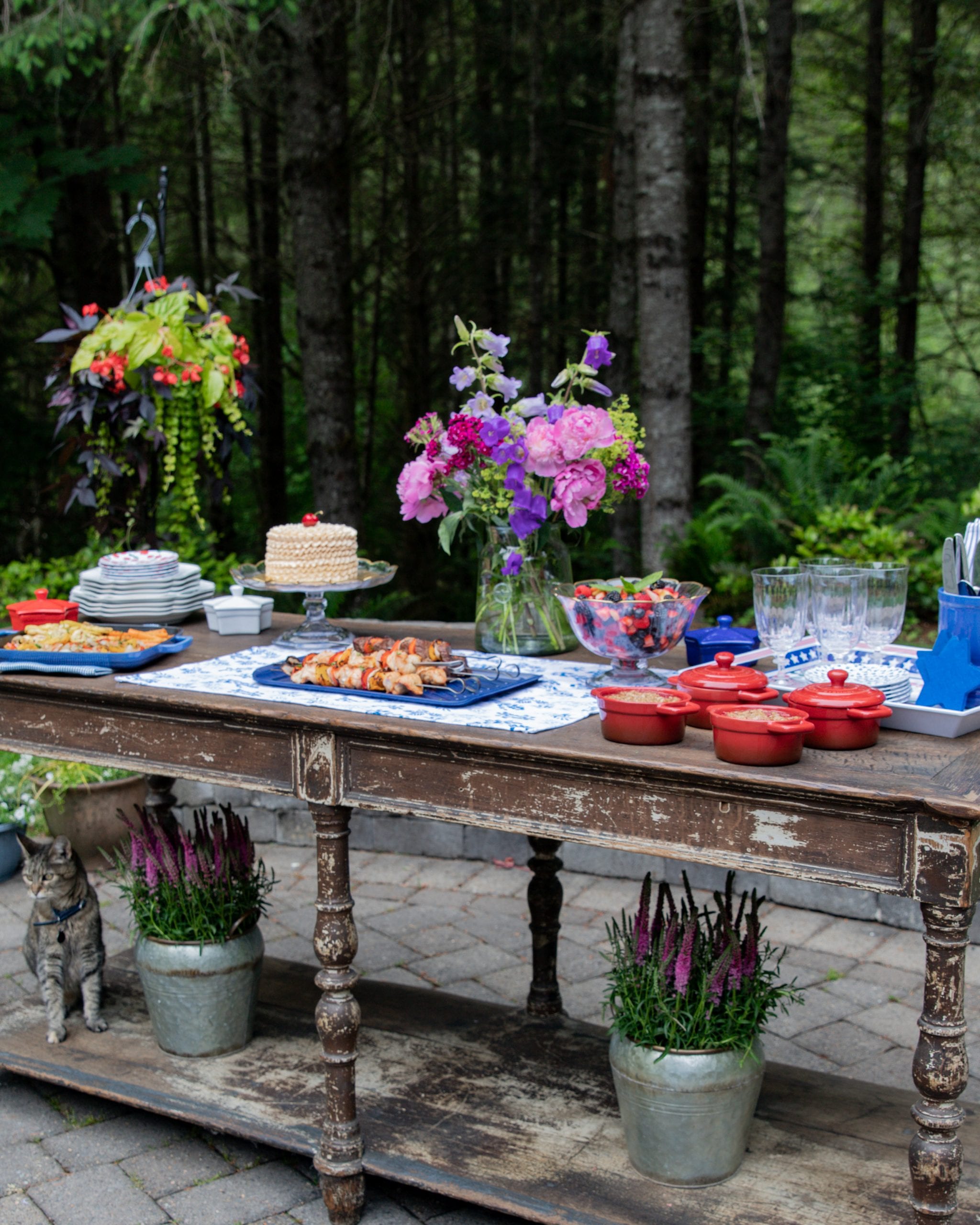 martha stewart christmas buffet table