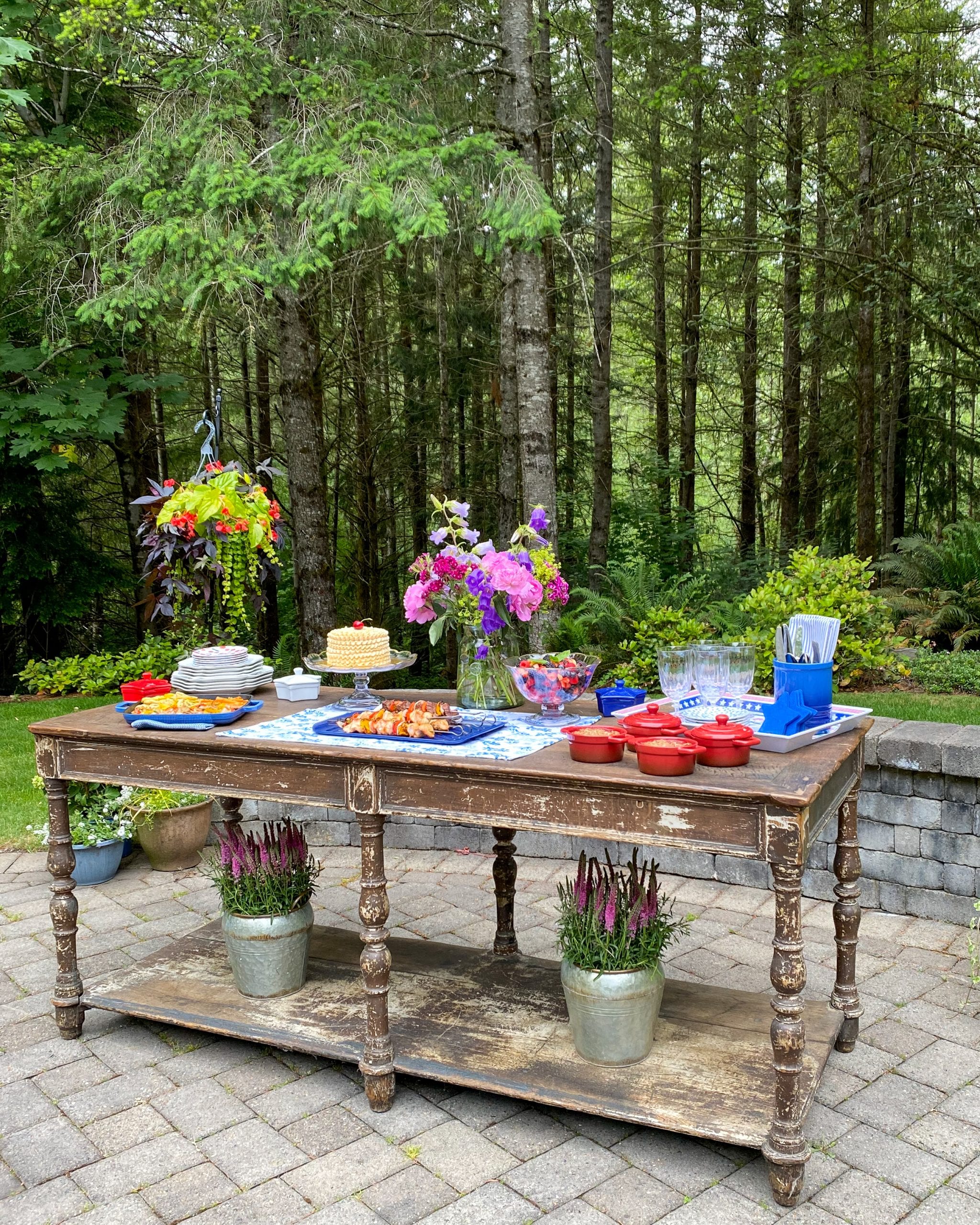 outdoor serving table