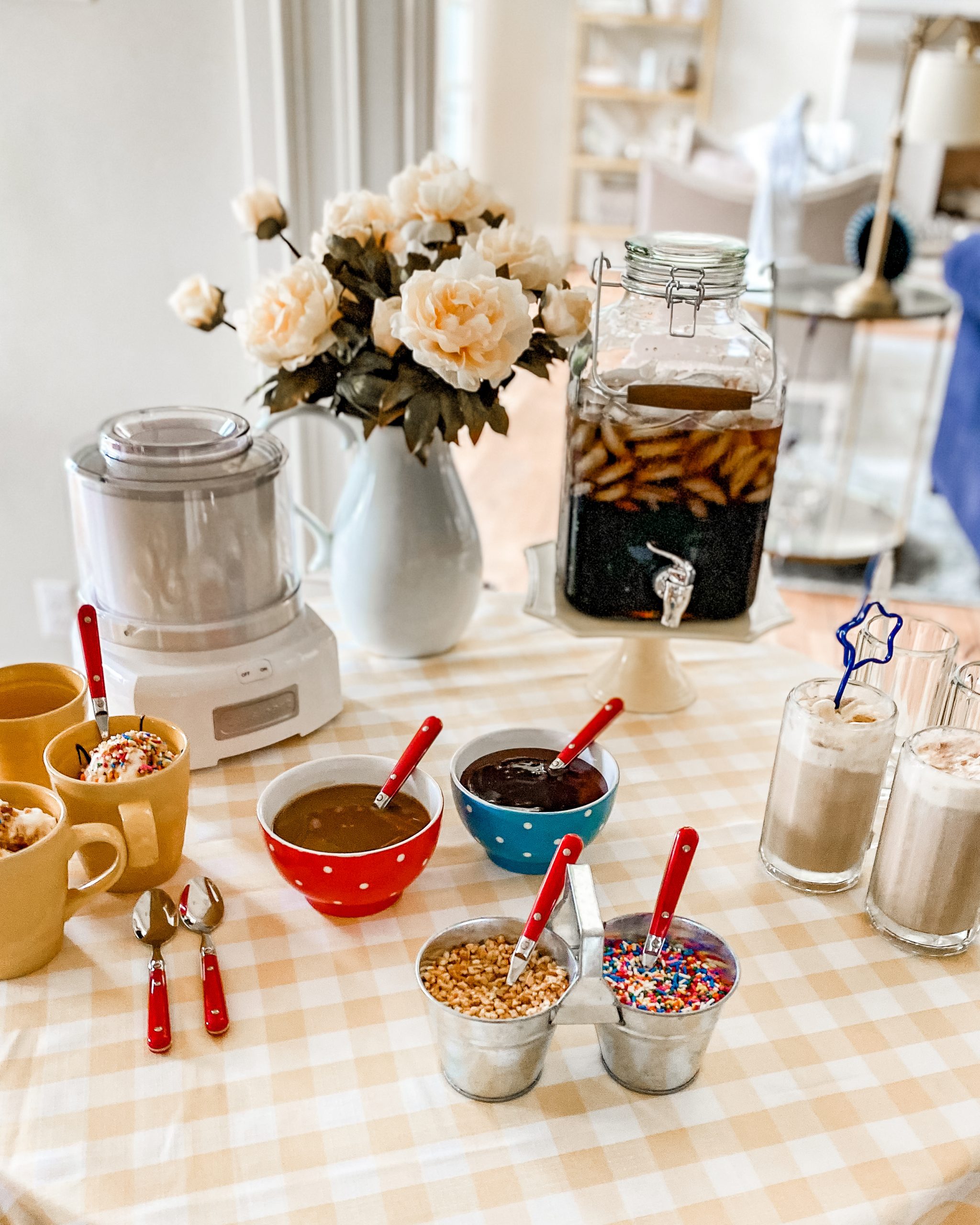 Ice Cream Sundae Topping Party Bar Mason Jar Wood Planter Box