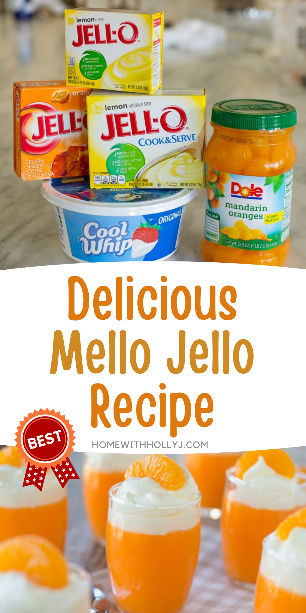 Sharing how to make this lemony Mello Jello holiday jello recipe for the whole family to enjoy! Perfect recipe for the holidays.
