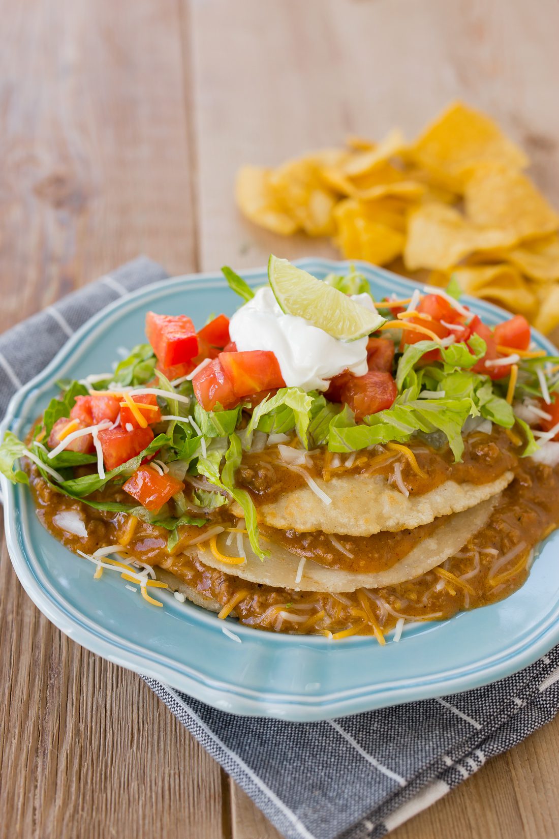 enchiladas, tostada, mexican food