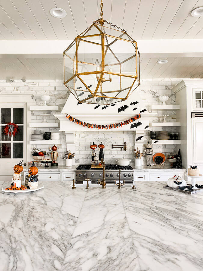 White Kitchen with Black and White Halloween Decorations - Soul & Lane