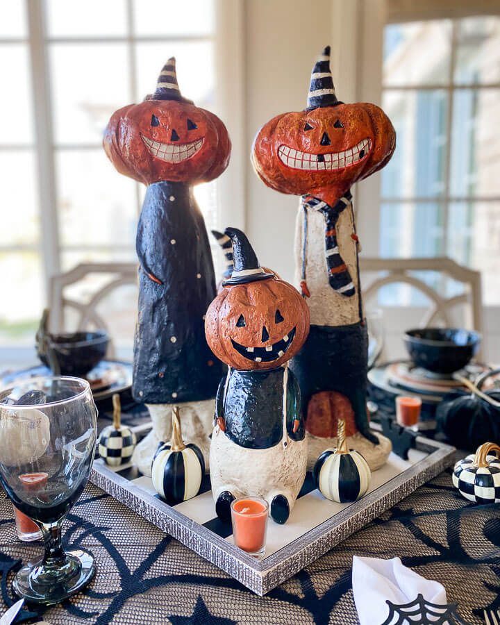 Simple Halloween Decor in Black and Orange - Home With Holly J