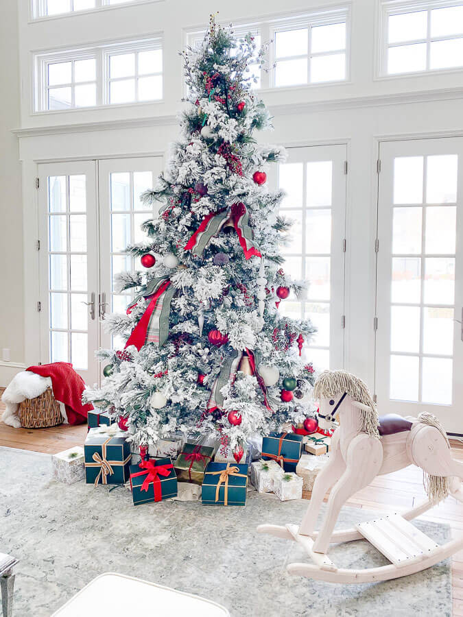 Living Room Christmas Decor Ideas tree close up with presents underneath