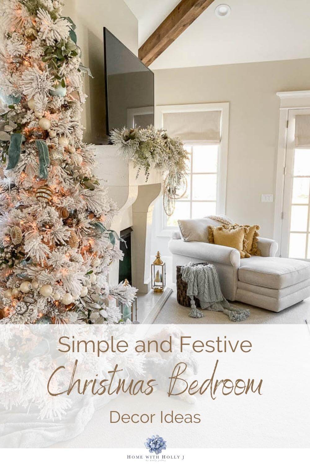 Silver and Gold Christmas Decor - Transitional - Living Room