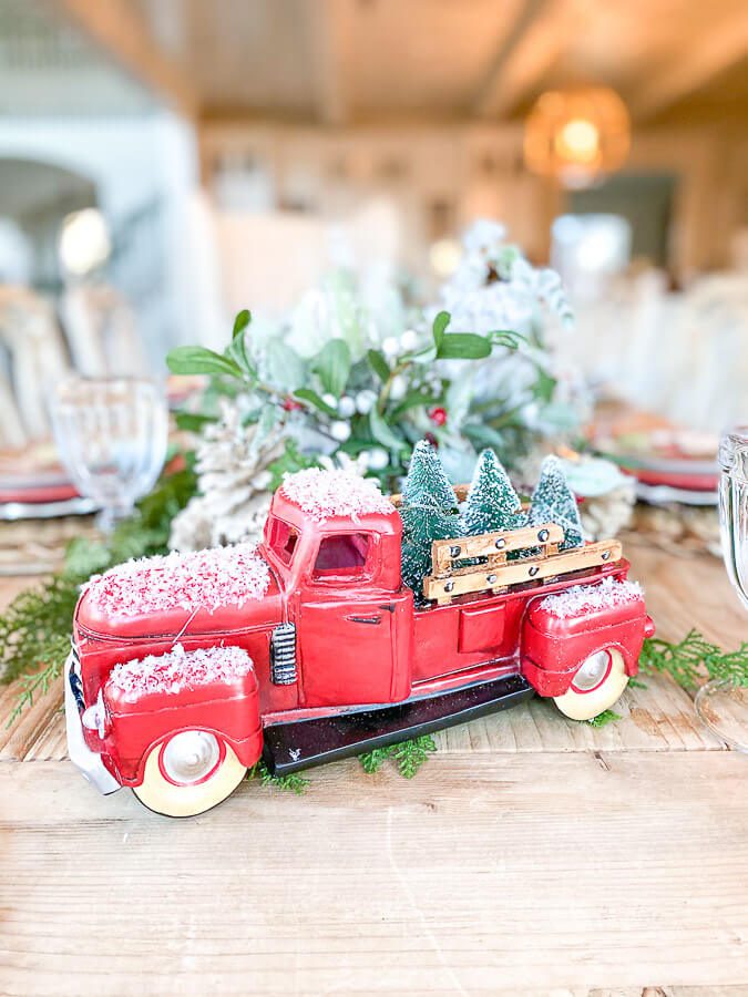 Christmas Tablescape red truck