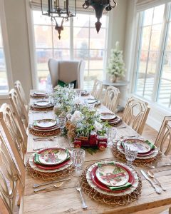 Vintage Red Truck Christmas Tablescape - Home With Holly J