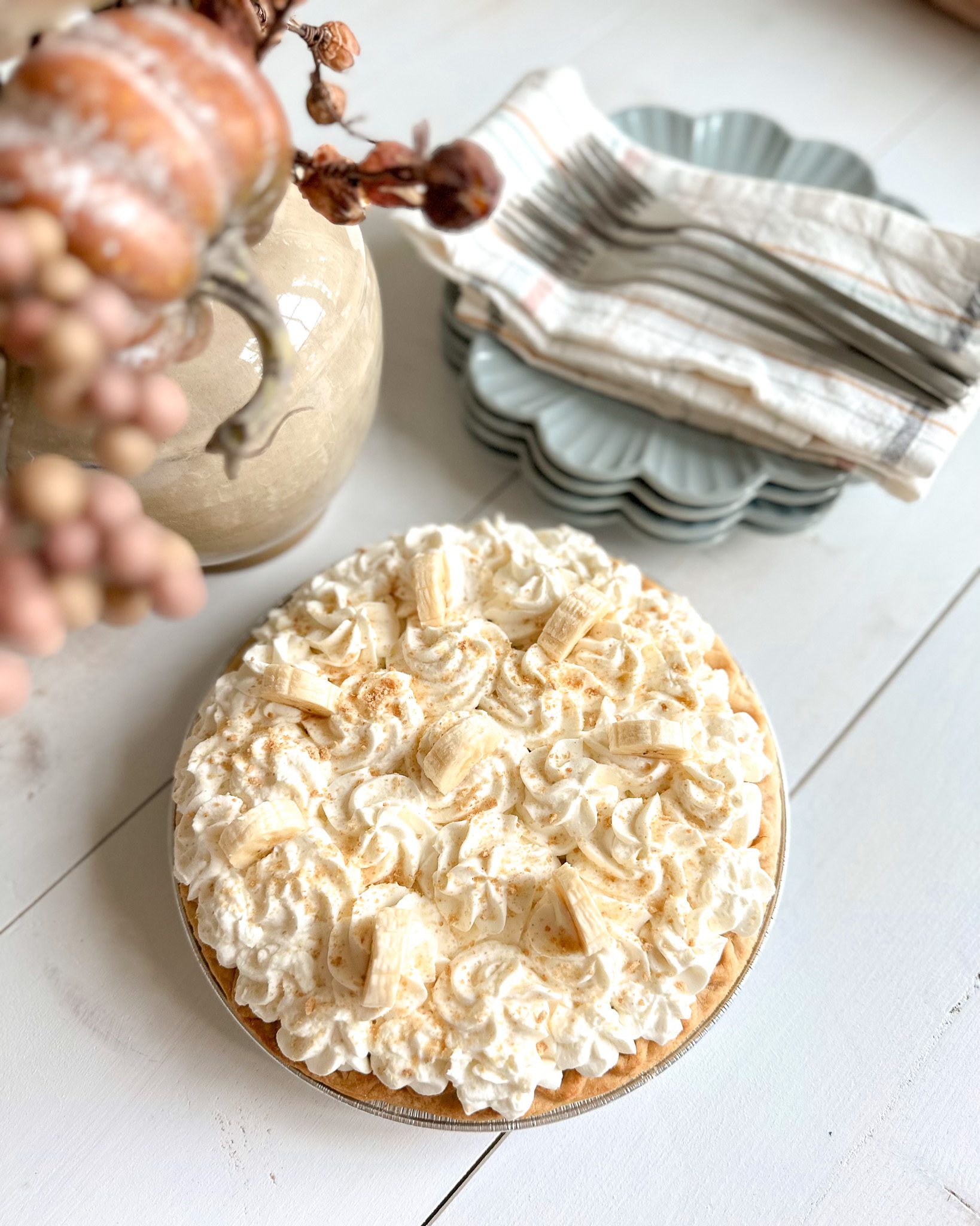Learn how to make my homemade banana cream pie recipe that is a family favorite and so easy to make. Read more here.