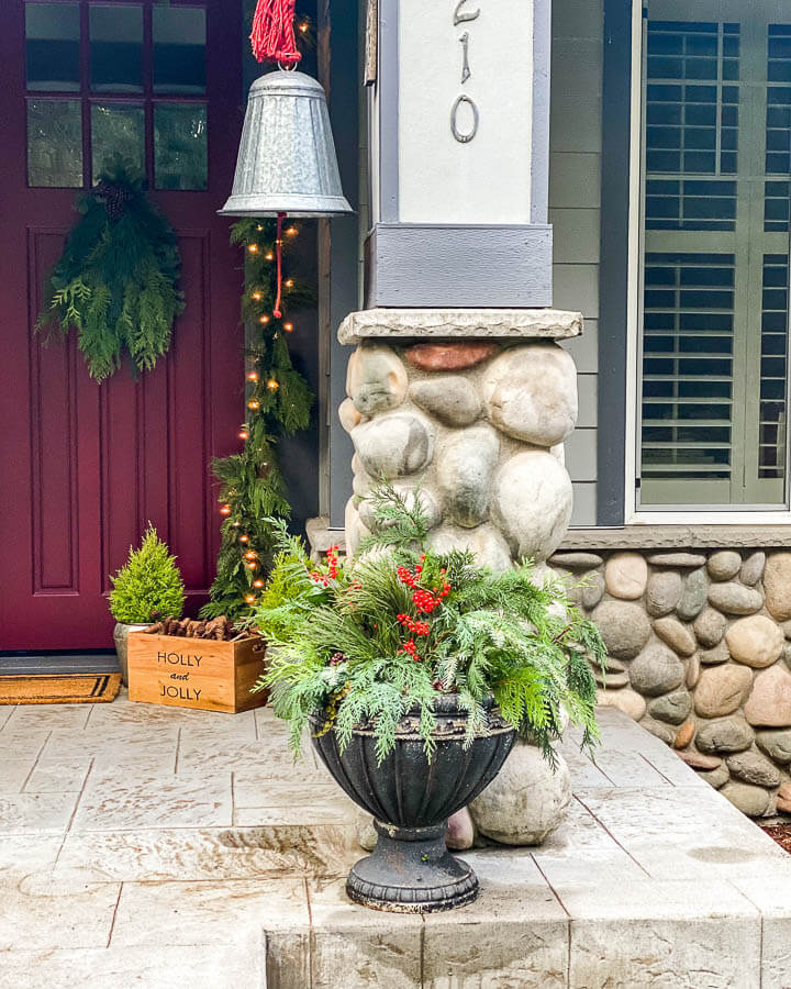 Outdoor Christmas Decor Ideas planter