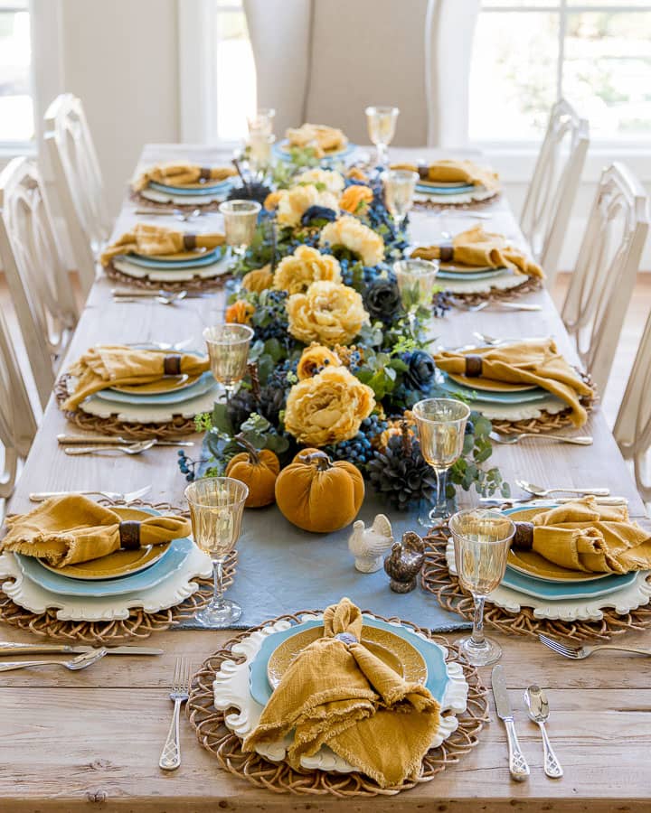 Thanksgiving Table Decor full tablescape closer