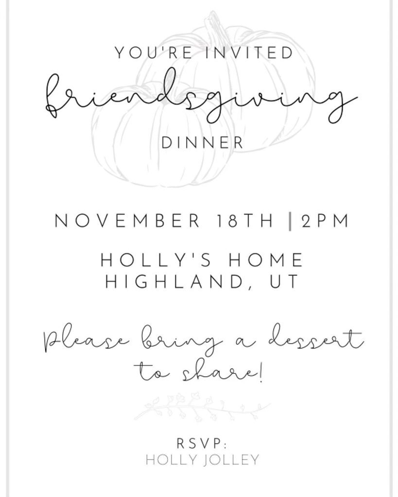 Friendsgiving invitation