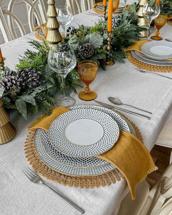 Winter Tablescapes one place setting