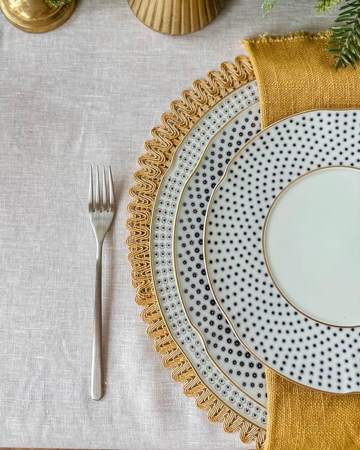 Winter Tablescapes close up of silverware