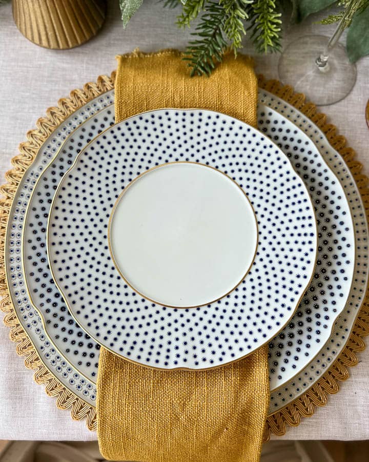 Winter Tablescapes plates