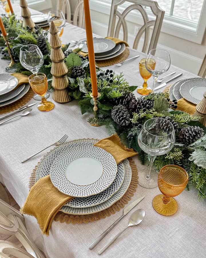 Winter Tablescapes place setting