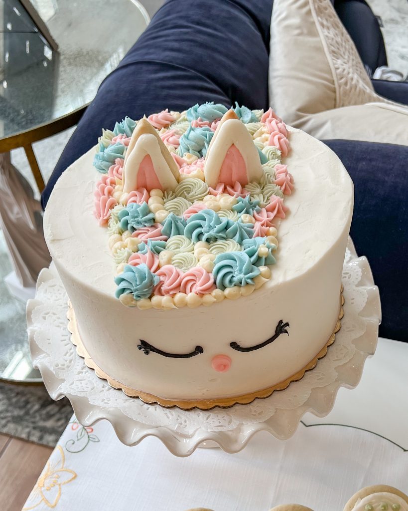 bunny themed birthday party bunny cake