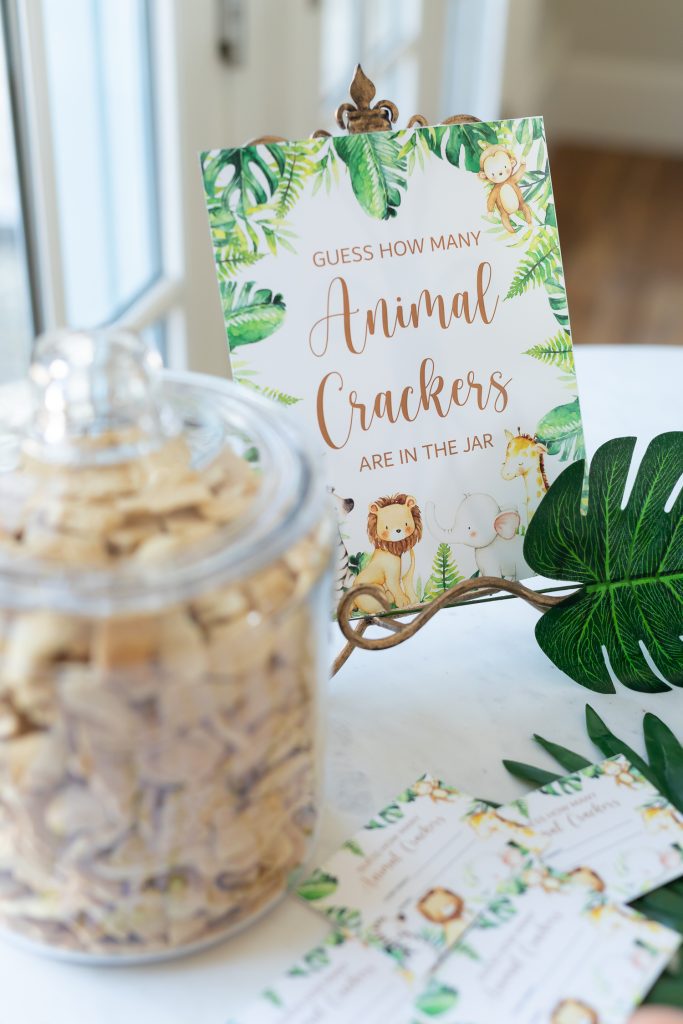 jungle theme baby shower animal crackers