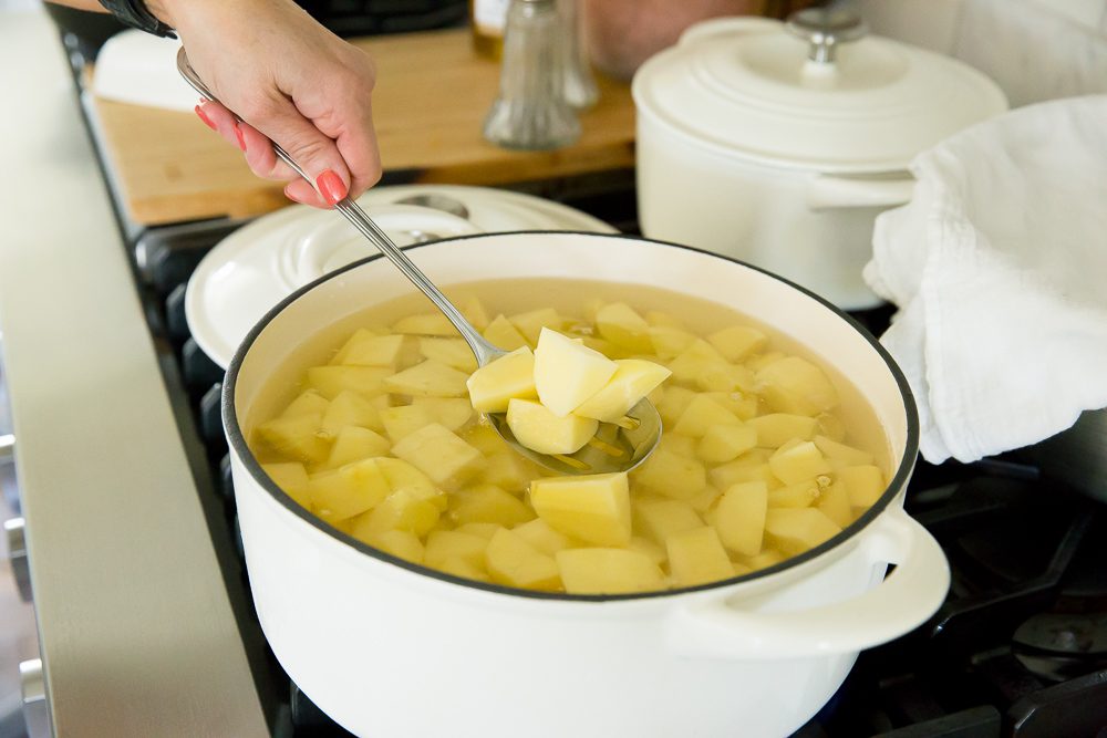 boiling potatoes