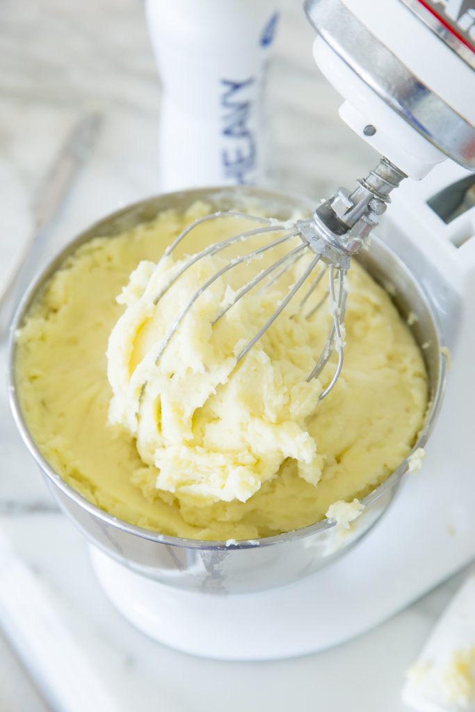 making mashed potatoes in a stand mixer