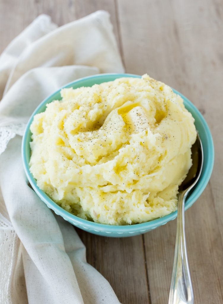 homemade mashed potatoes served in a bowl
