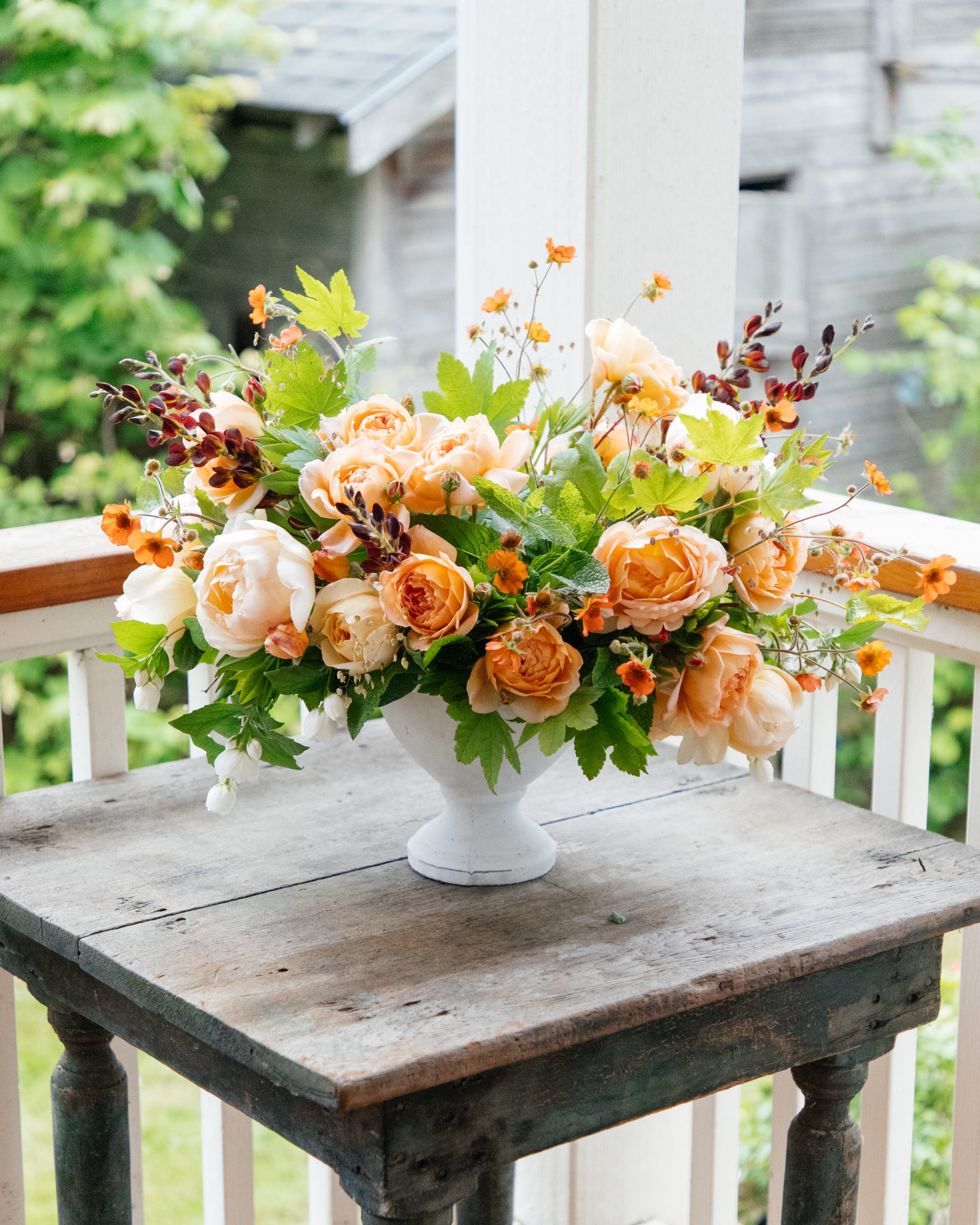 peach colored peonies