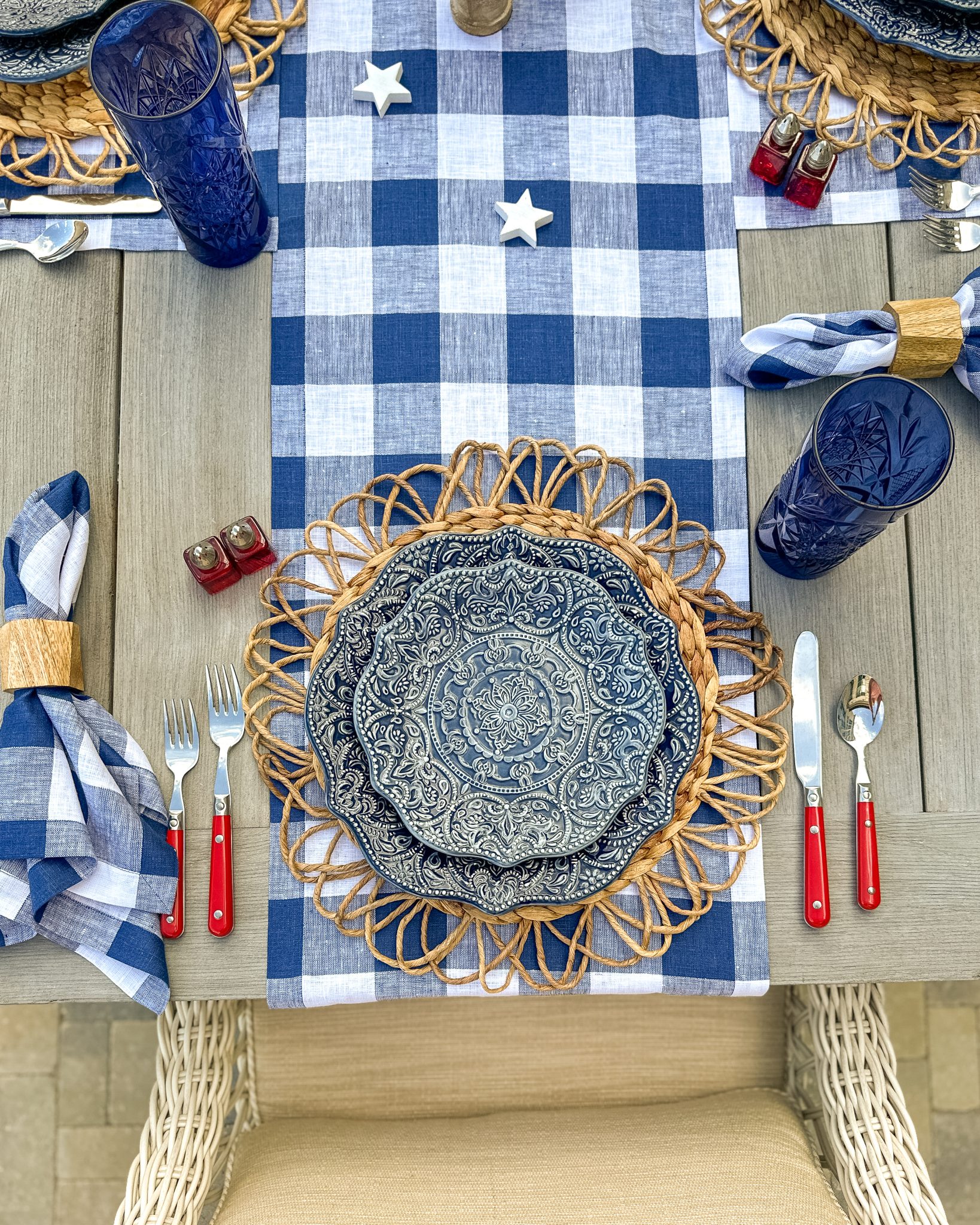 4th july tablr placemats and napkins