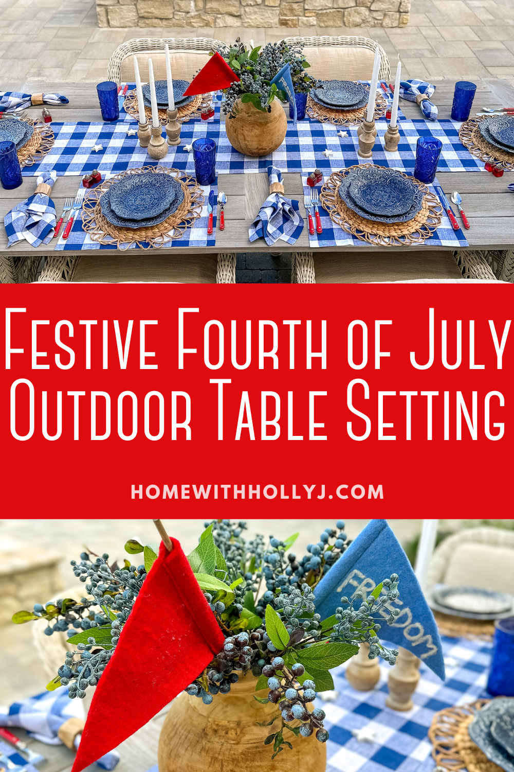 Looking to create the perfect patriotic outdoor tablescape? Get inspired with our Fourth of July table setting ideas.