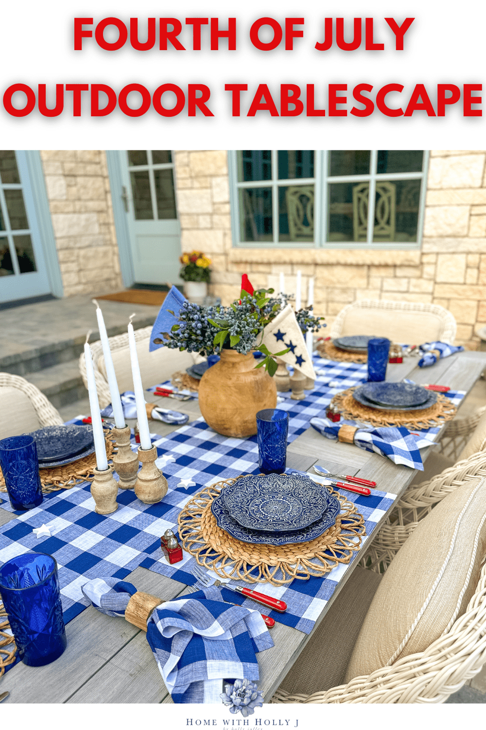 Looking to create the perfect patriotic outdoor tablescape? Get inspired with our Fourth of July table setting ideas.