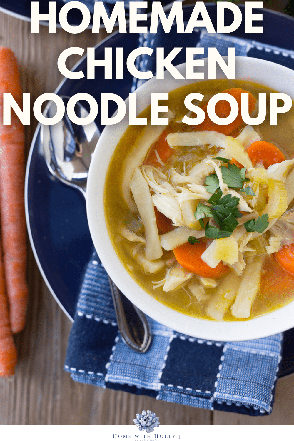 Delicious and comforting homemade chicken noodle soup recipe. Warm up with this classic dish packed with flavorful ingredients. Get it here.